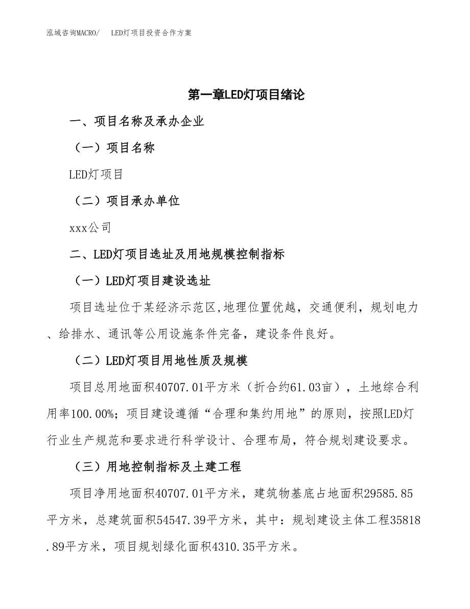 LED灯项目投资合作方案(模板及范文).docx_第5页