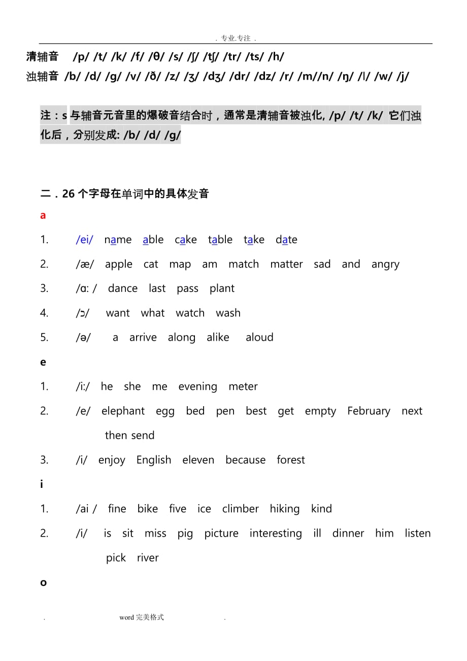 英语音标基础学习与练习试题_第2页