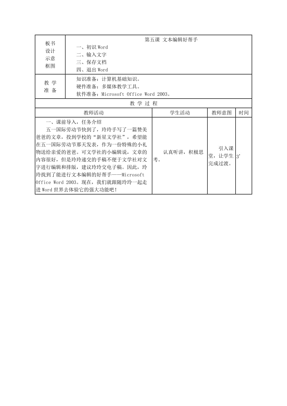 五年级下信息技术教案文本编辑好帮手湖南版_第2页