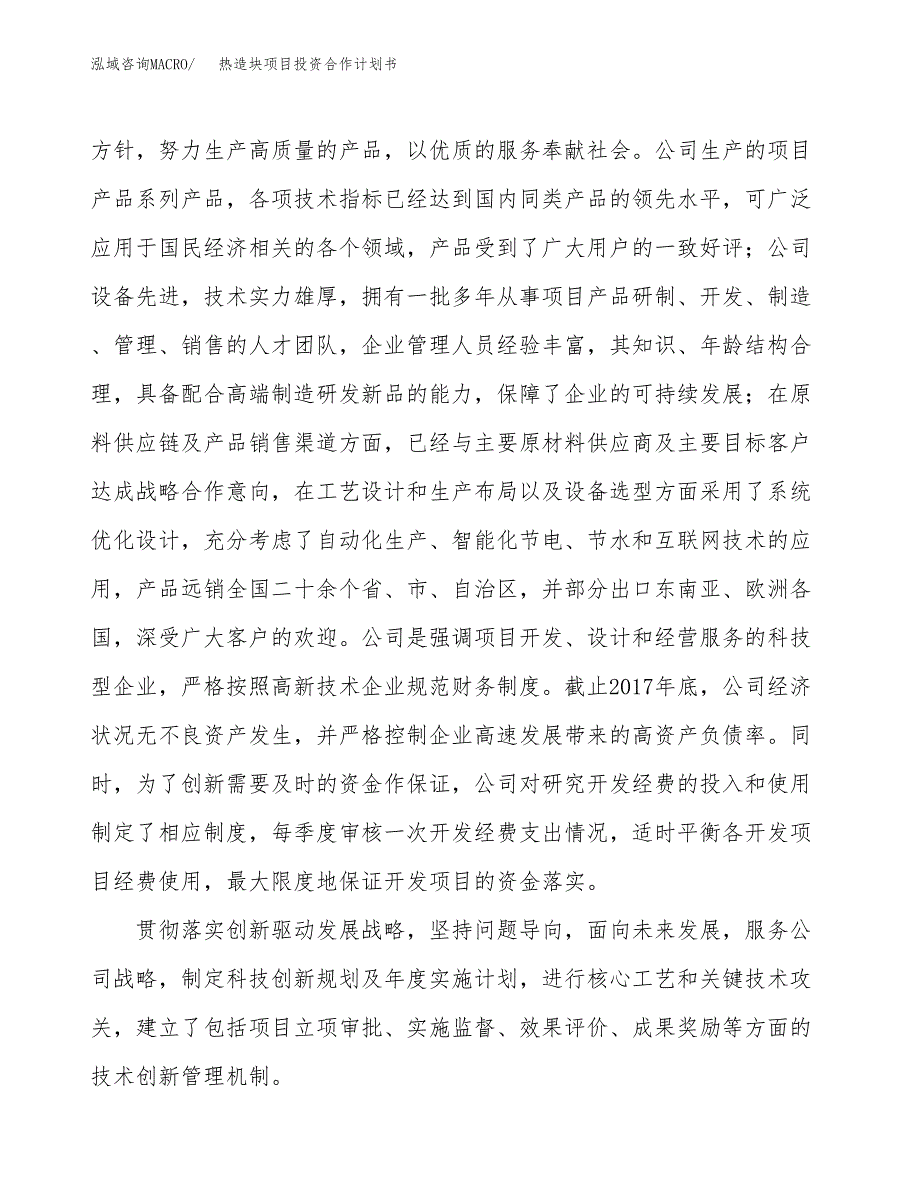 热造块项目投资合作计划书模板.docx_第2页