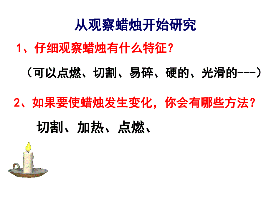 苏版小学六年级科学（上册）《蜡烛的变化》_第3页