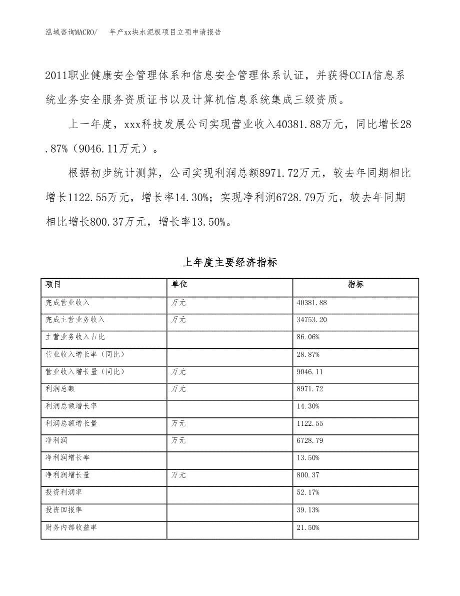 年产xx块水泥板项目立项申请报告_第5页