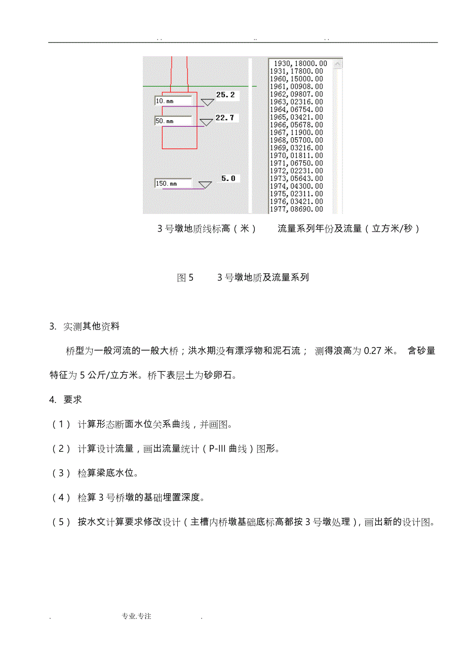 桥涵水文课程设计(桥渡课程设计)_ 中南土木_第4页