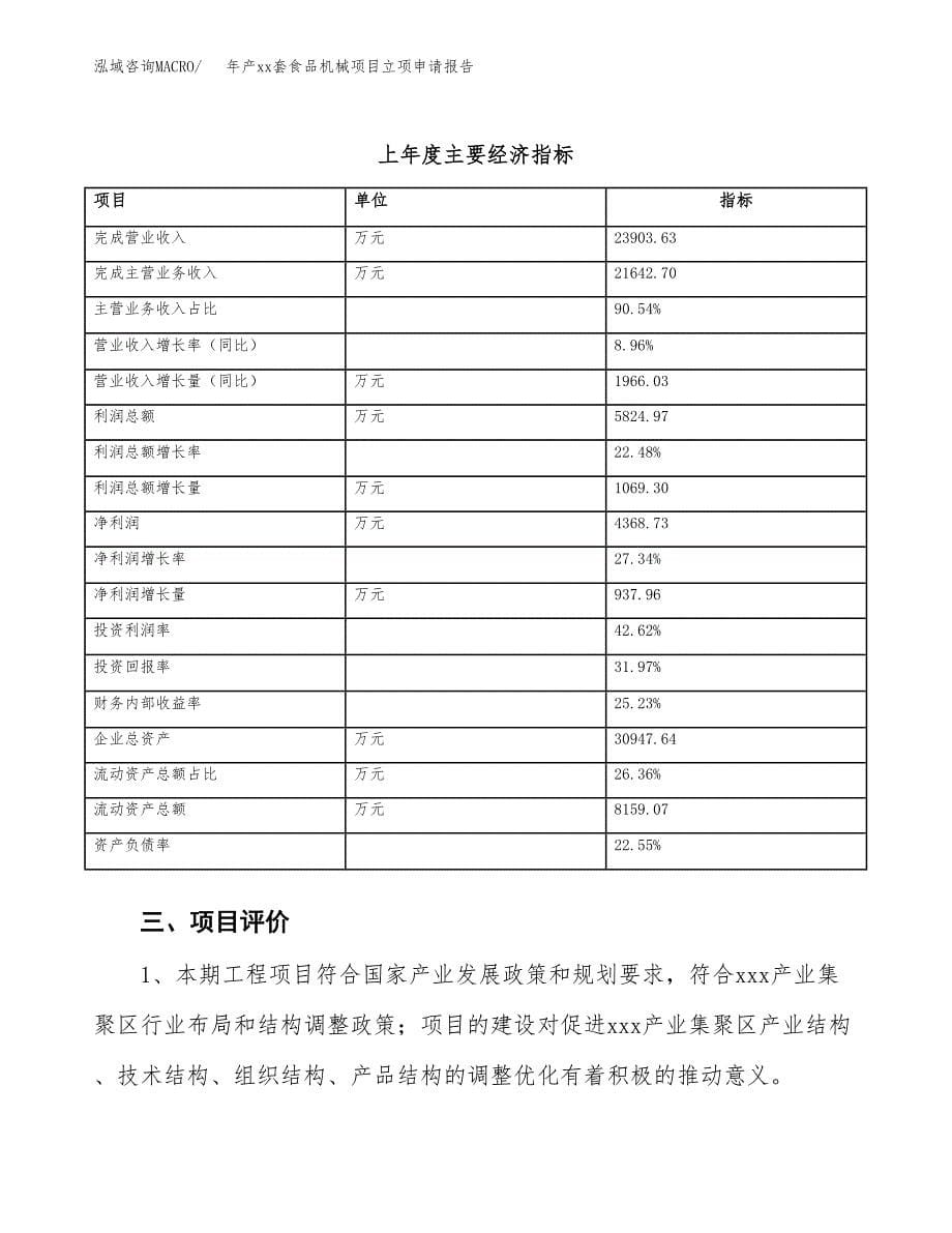 年产xx套食品机械项目立项申请报告_第5页