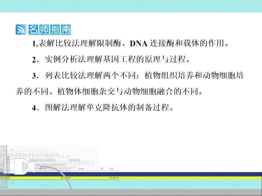 全国卷生物高考二轮专题复习专题8现代生物技术应用_第5页