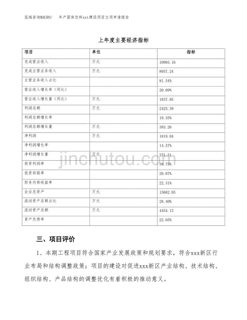 年产固体饮料xxt建设项目立项申请报告_第5页