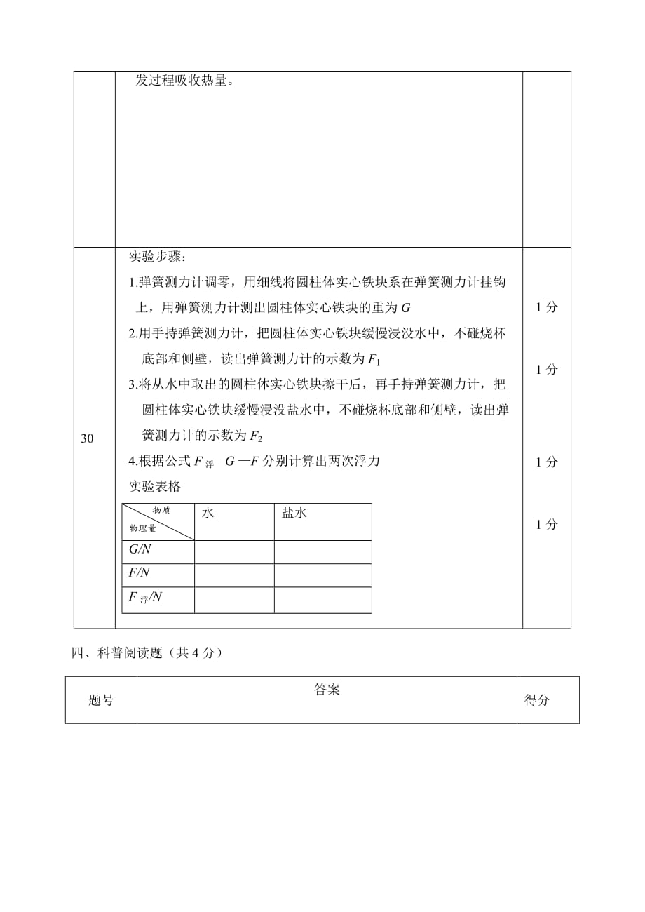 石景山区2019年初三统一练习物理答案定稿(1).doc_第2页