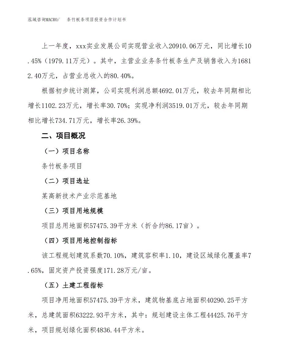 条竹板条项目投资合作计划书模板.docx_第2页