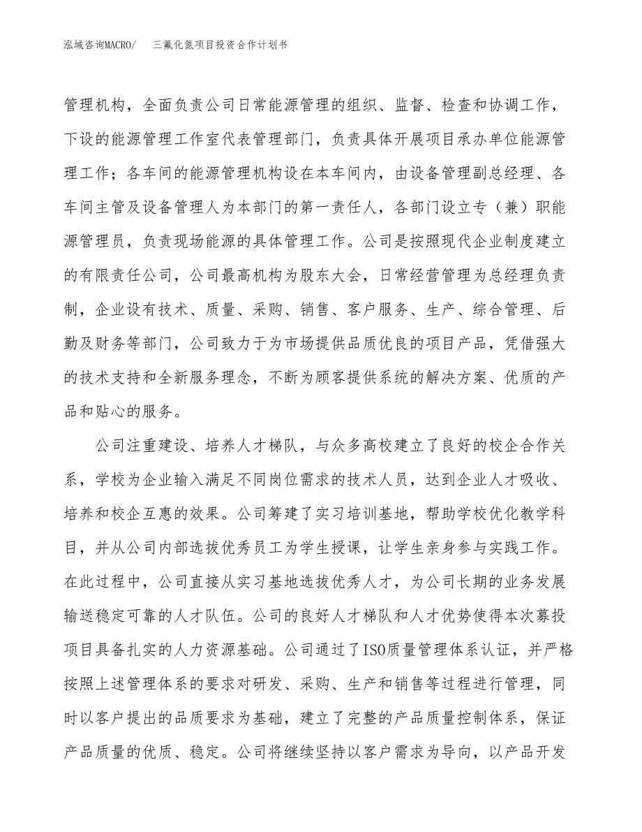 三氟化氮项目投资合作计划书模板.docx_第2页