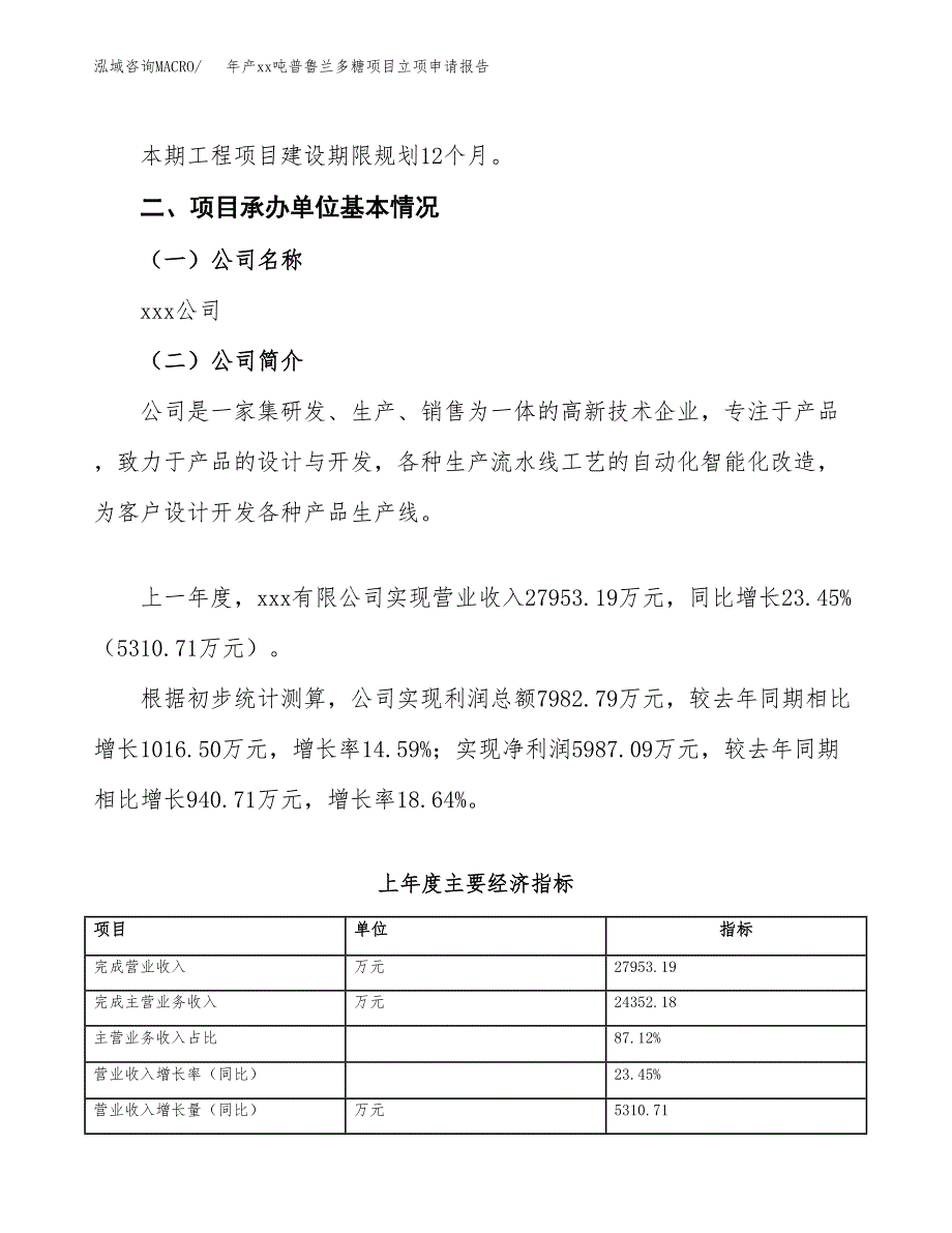 年产xx吨普鲁兰多糖项目立项申请报告_第4页