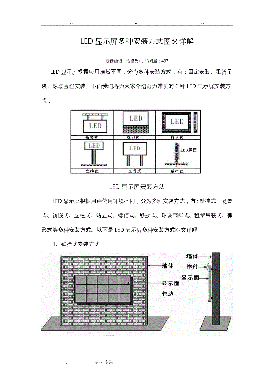 LED显示屏多种安装方式图文详细讲解_第1页