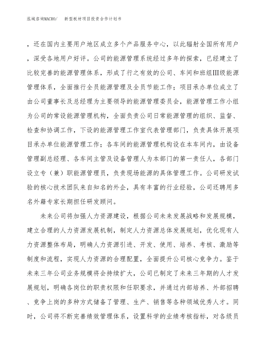 新型板材项目投资合作计划书模板.docx_第2页