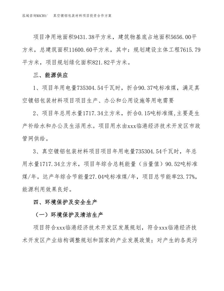 真空镀铝包装材料项目投资合作方案(模板及范文).docx_第5页