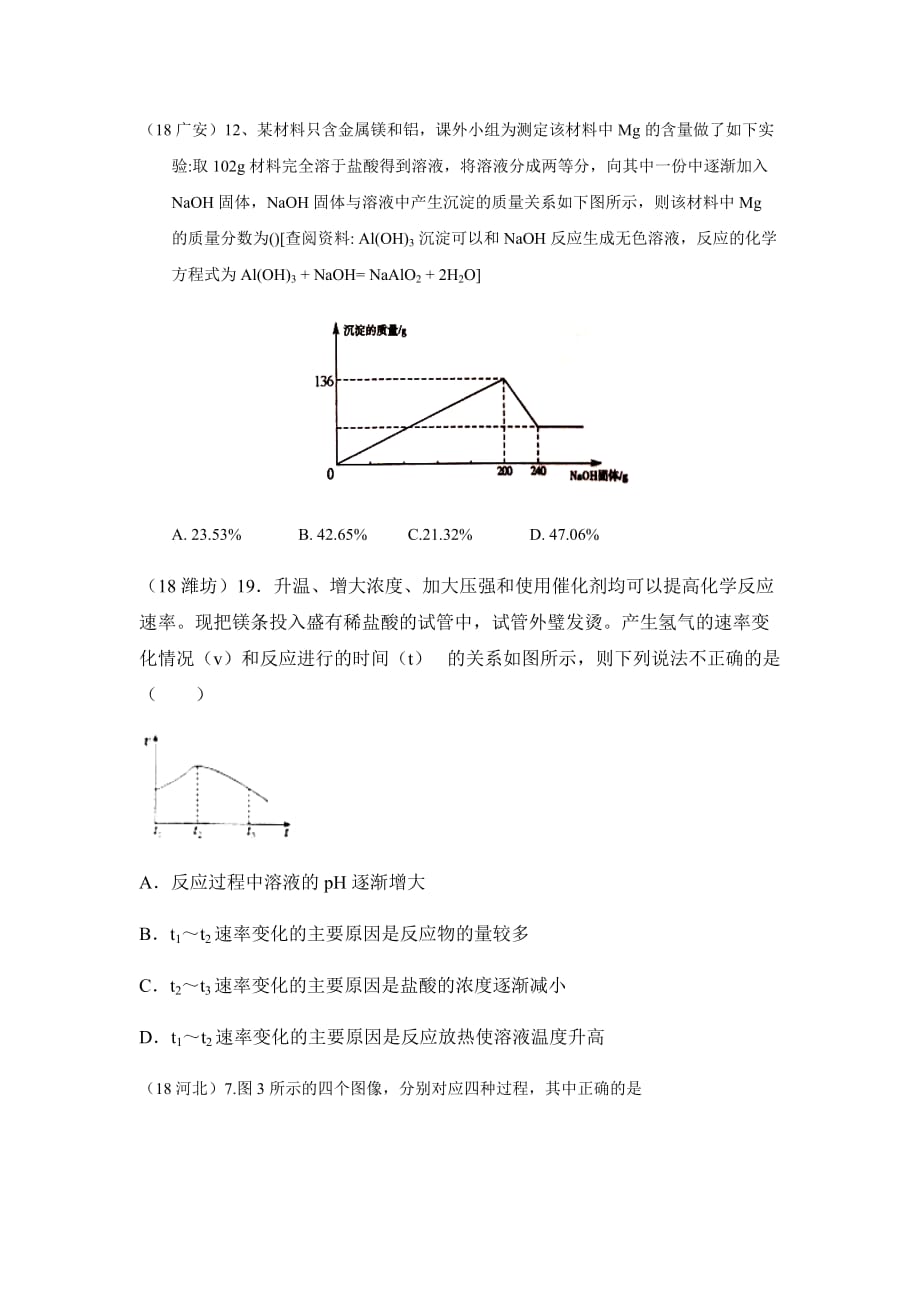 2-我们身边的物质-考点12-金属和金属材料-3综合-4图像题.docx_第1页