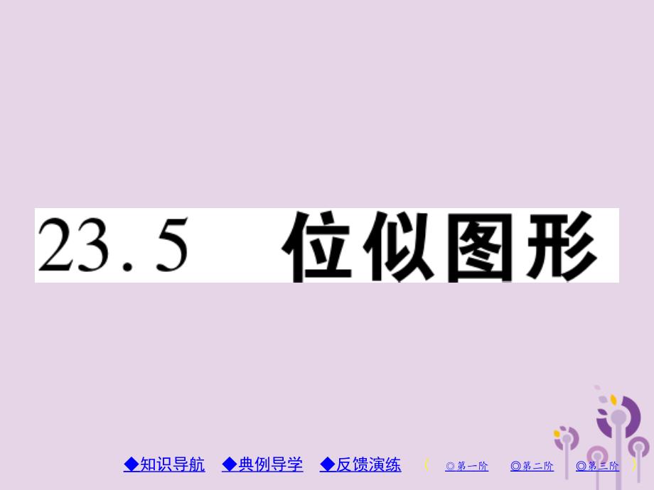 九年级数学上册第23章图形的相似23.5位似图形习题课件新版华东师大版20190118220_第1页