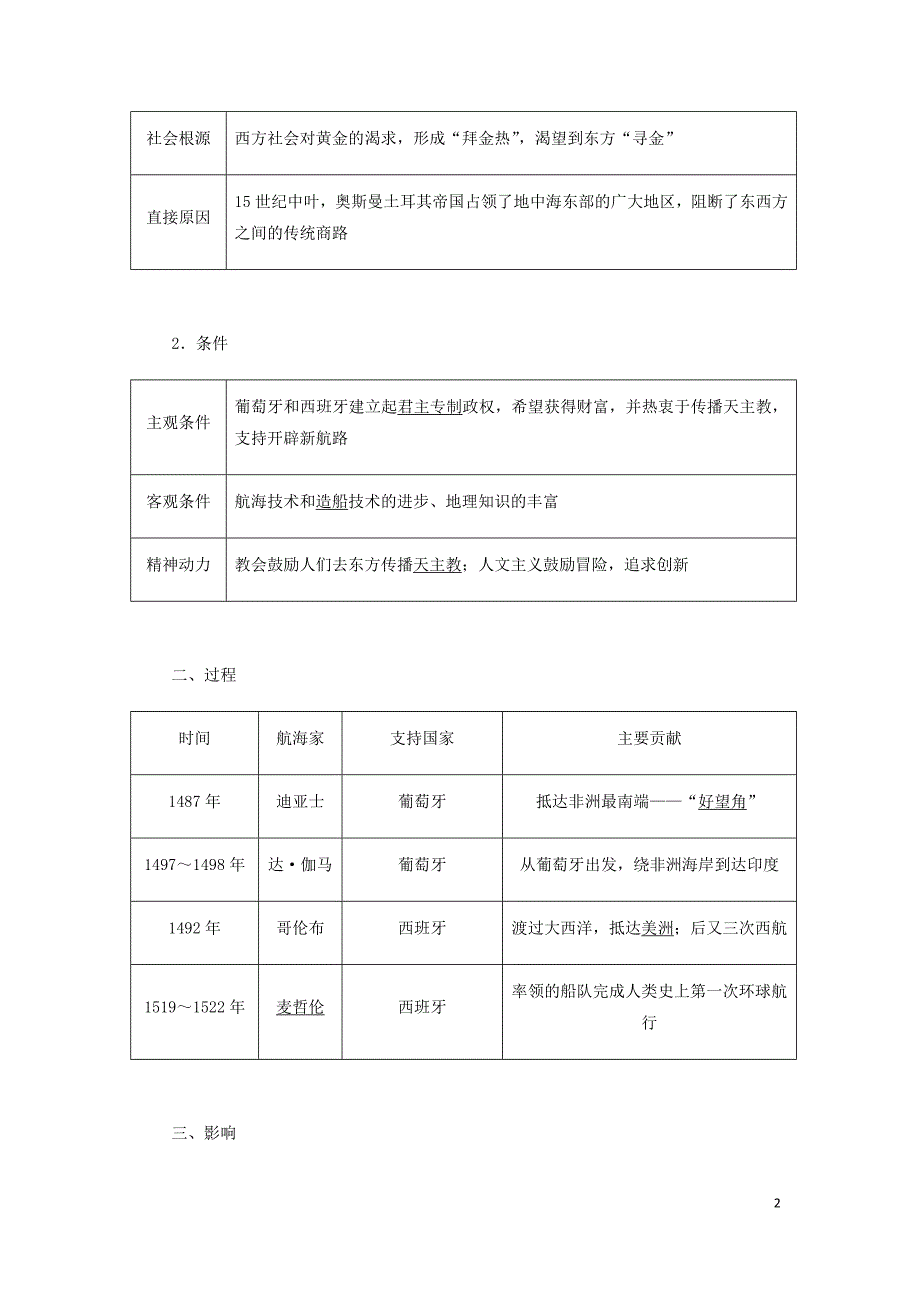 高考历史一轮复习第六单元资本主义世界市场的形成与发展第1讲新航路的开辟殖民扩张与世界市场的拓展讲义含解析新人教必修2.doc_第2页