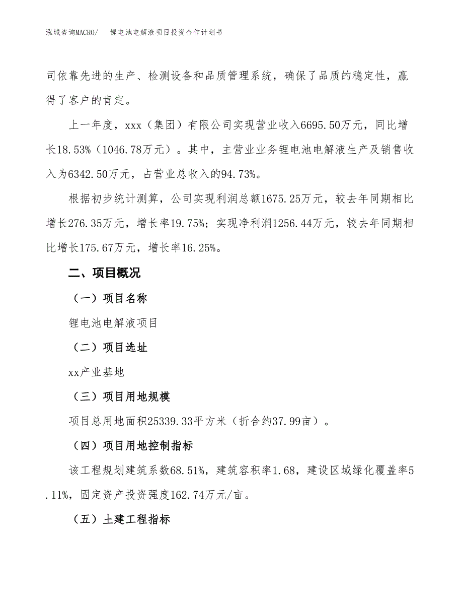 锂电池电解液项目投资合作计划书模板.docx_第3页