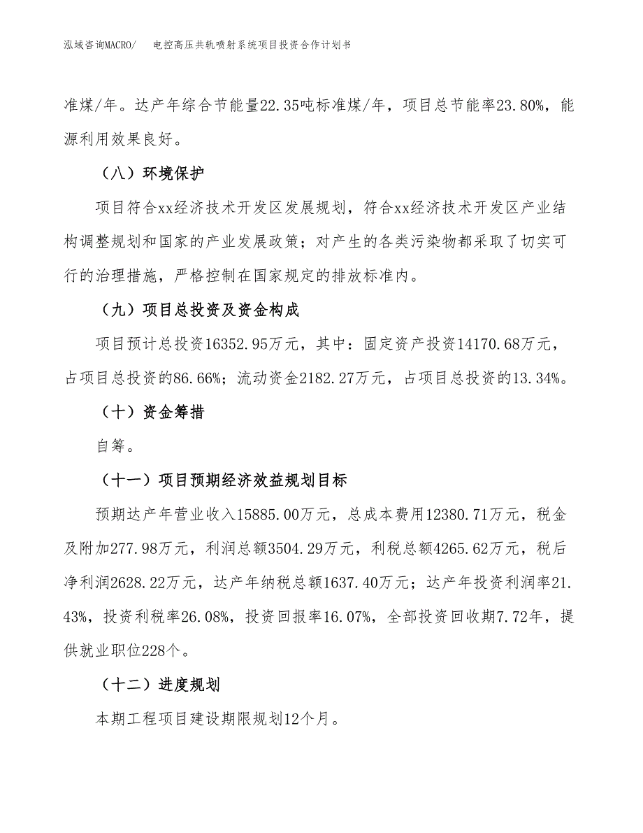 电控高压共轨喷射系统项目投资合作计划书模板.docx_第4页