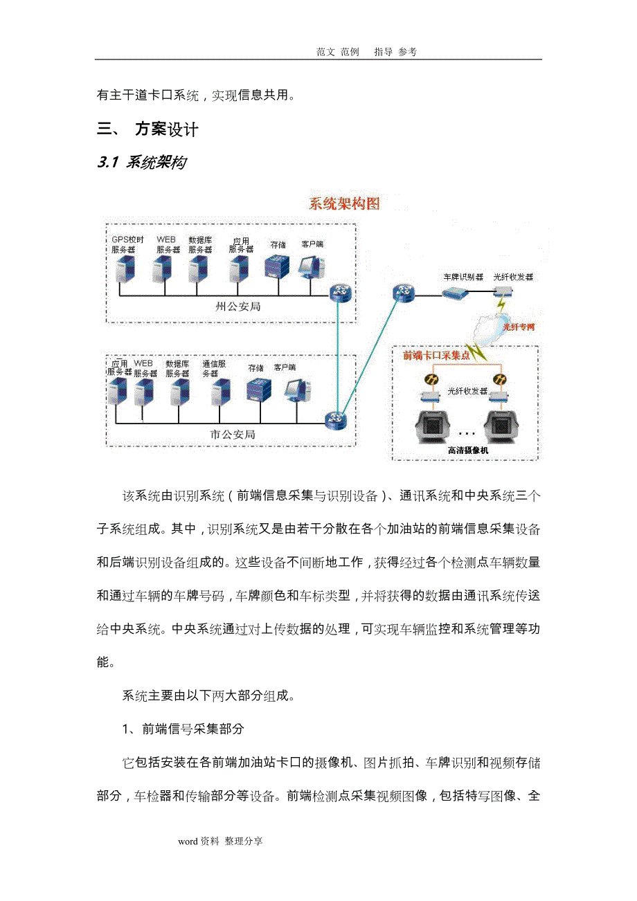 加油站视频抓拍机动车辆信息系统设计方案和对策_第3页