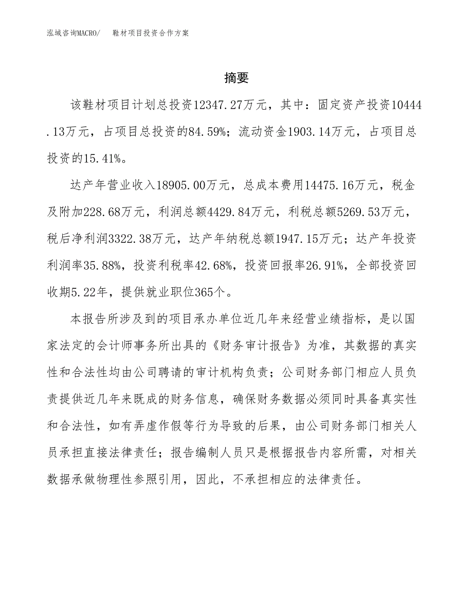 鞋材项目投资合作方案(模板及范文).docx_第2页