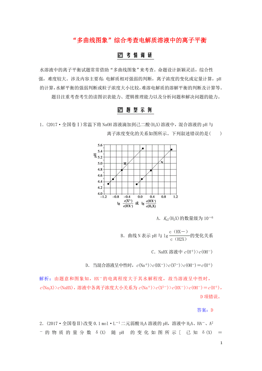 高考化学一轮复习高考热考题型攻关十三含解析.doc_第1页