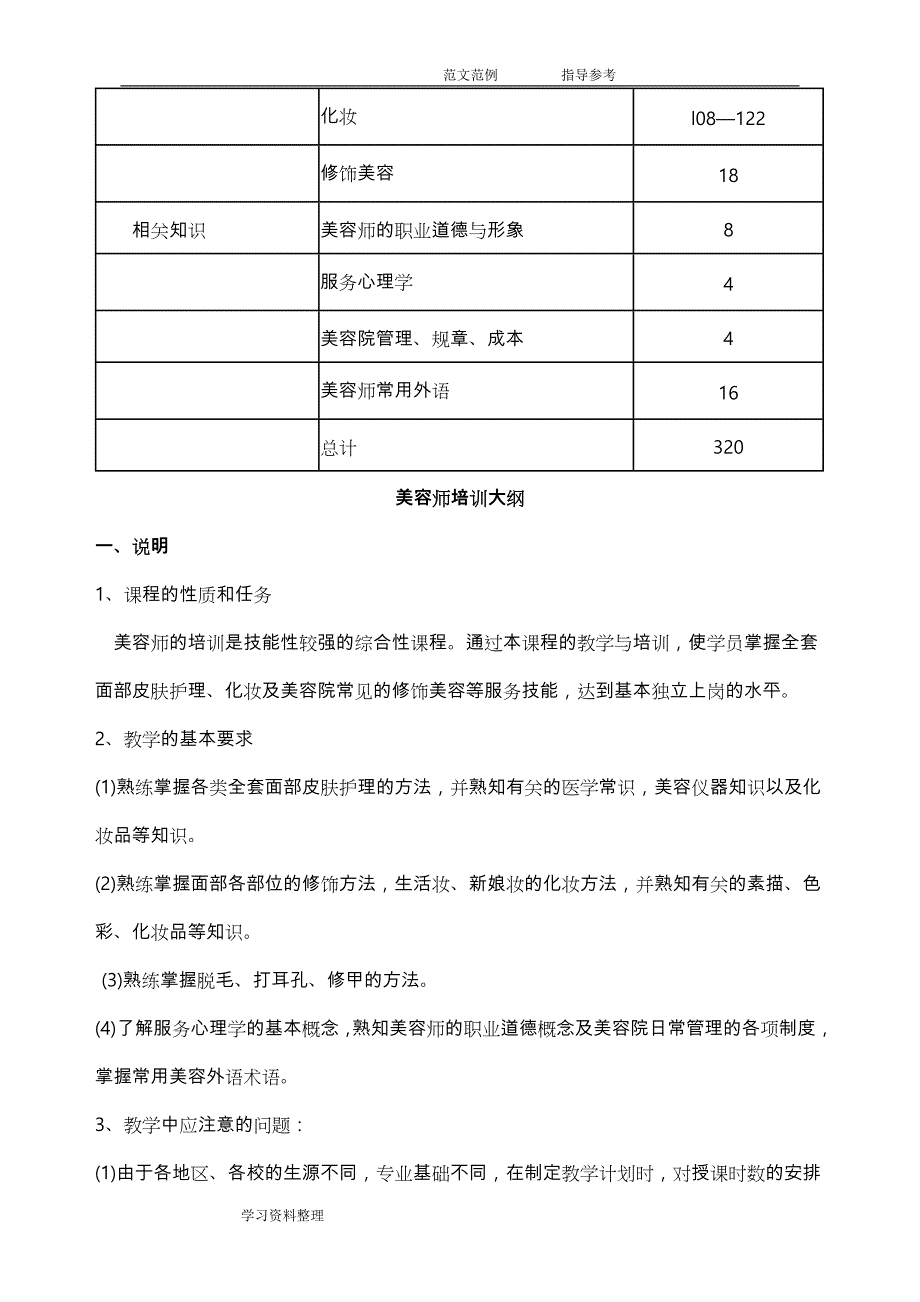 美容师培训实施计划书_第4页