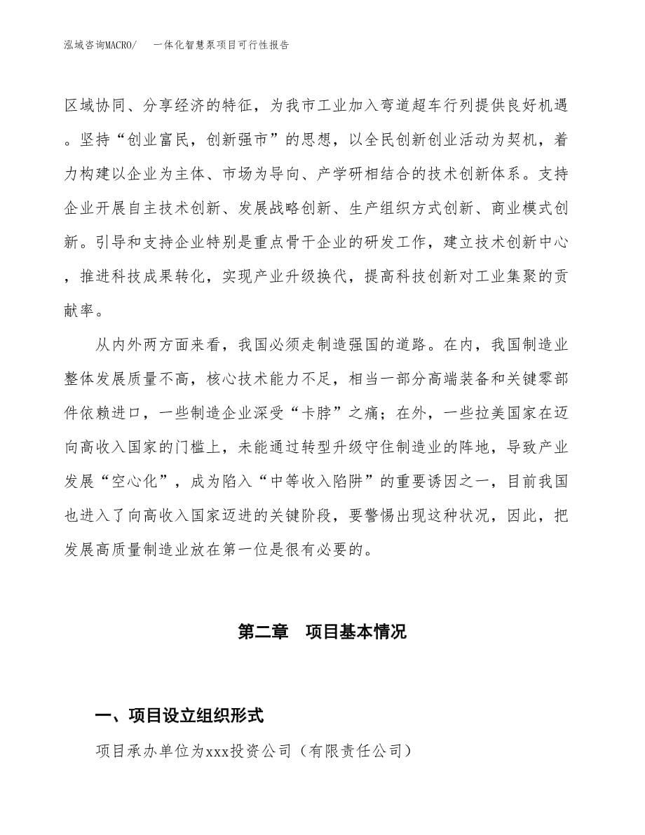 (立项备案申请样例)一体化智慧泵项目可行性报告.docx_第5页