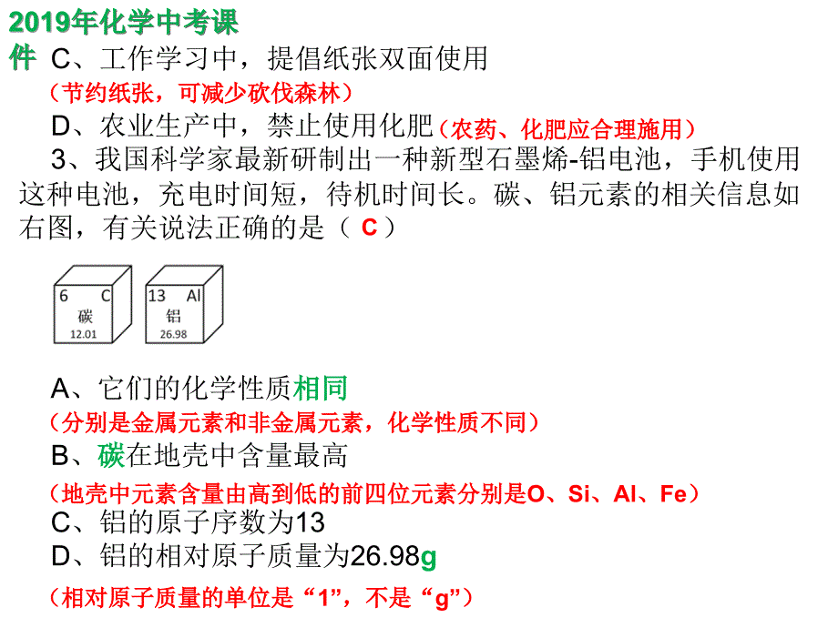 2019年安徽省初中学业水平考试化学试卷课件（精析）_第2页