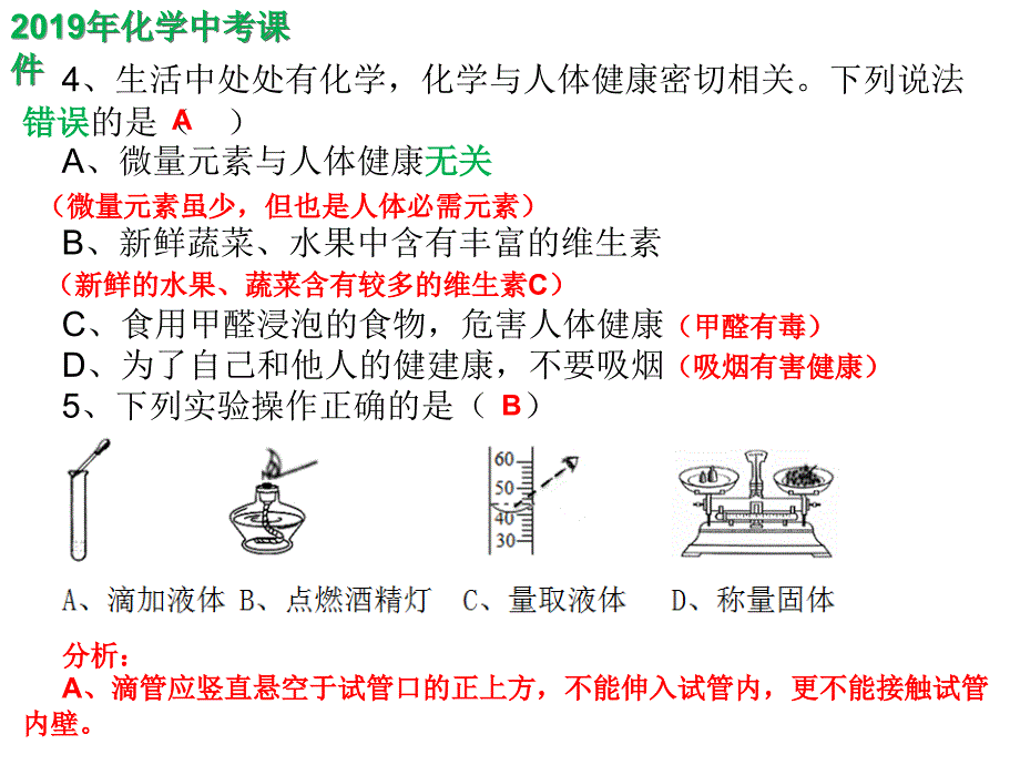 2019年安徽省初中学业水平考试化学试卷课件（精析）_第3页