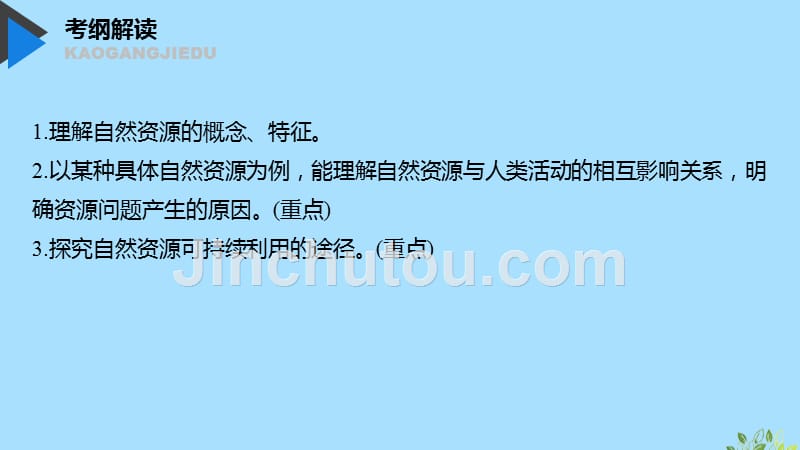 高考地理新导学大一轮复习第一册第五单元从人地关系看资源与环境第16讲自然资源与人类课件鲁教.pptx_第3页