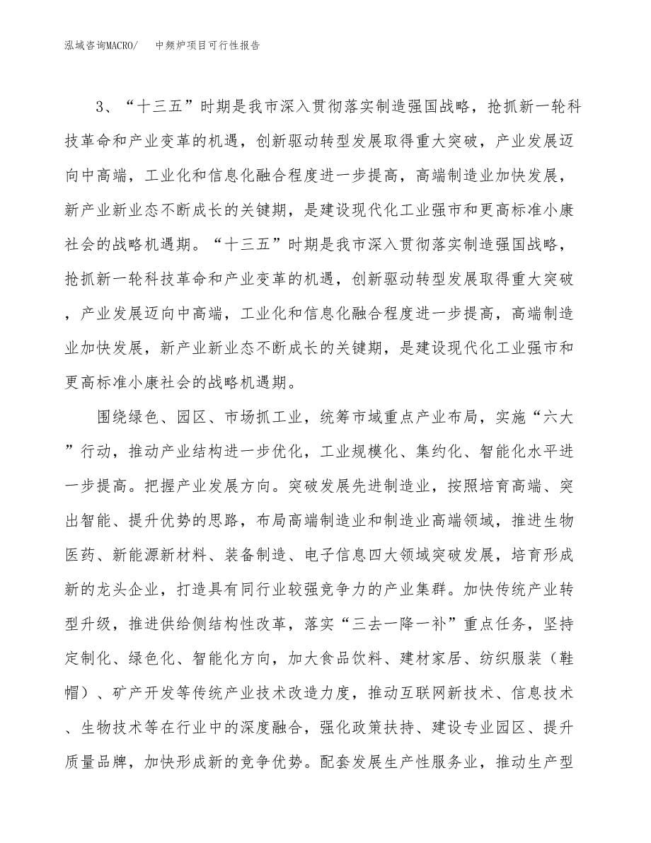 (立项备案申请样例)中频炉项目可行性报告.docx_第5页