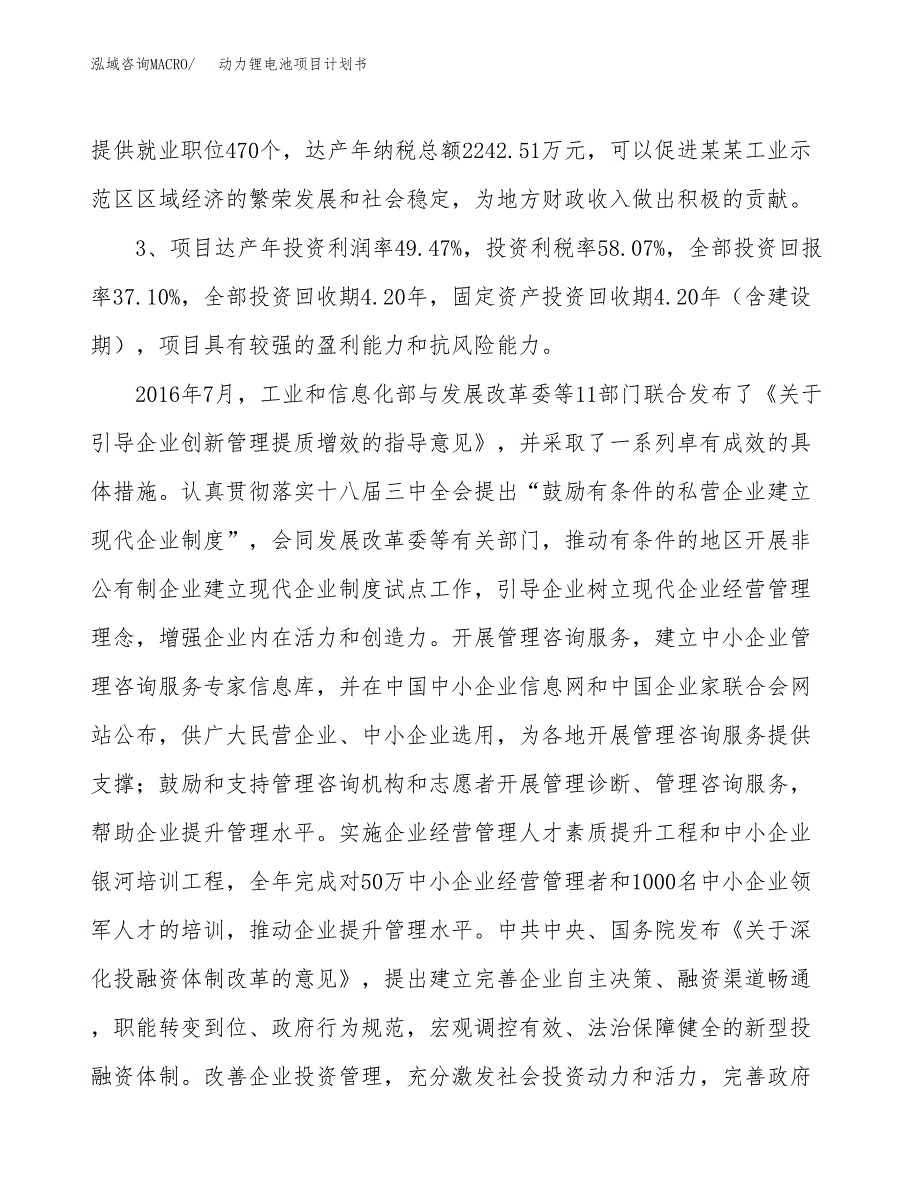 动力锂电池项目计划书(项目投资分析).docx_第4页