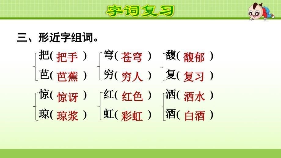 部编人教版六年级语文下册第一单元知识梳理及典例专训_第5页