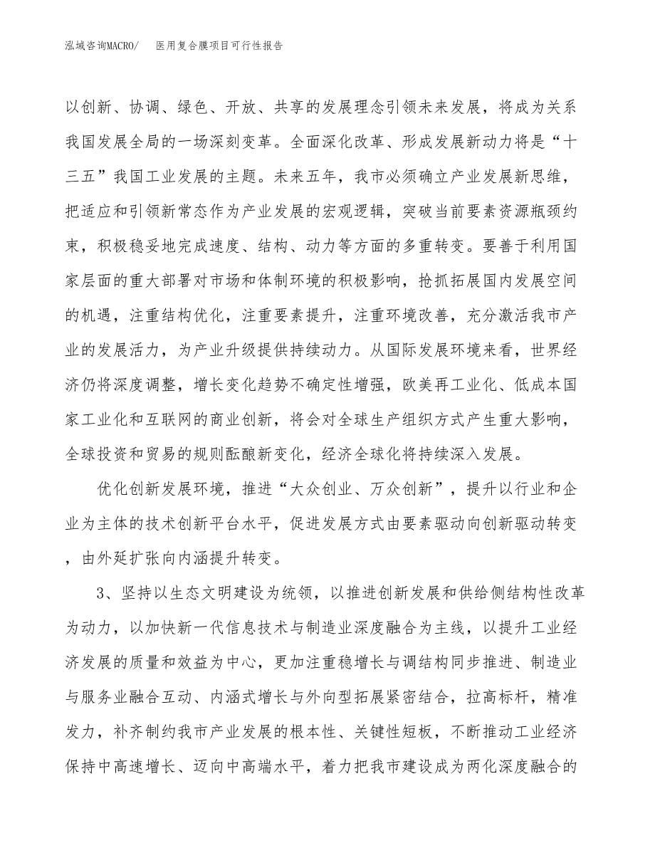 (立项备案申请样例)医用复合膜项目可行性报告.docx_第5页