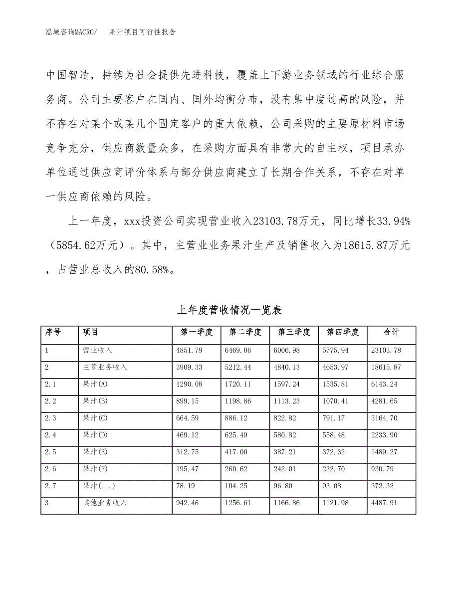 (立项备案申请样例)果汁项目可行性报告.docx_第2页