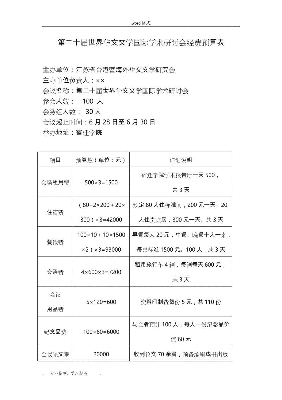 大型学术会议策划实施计划方案_第5页