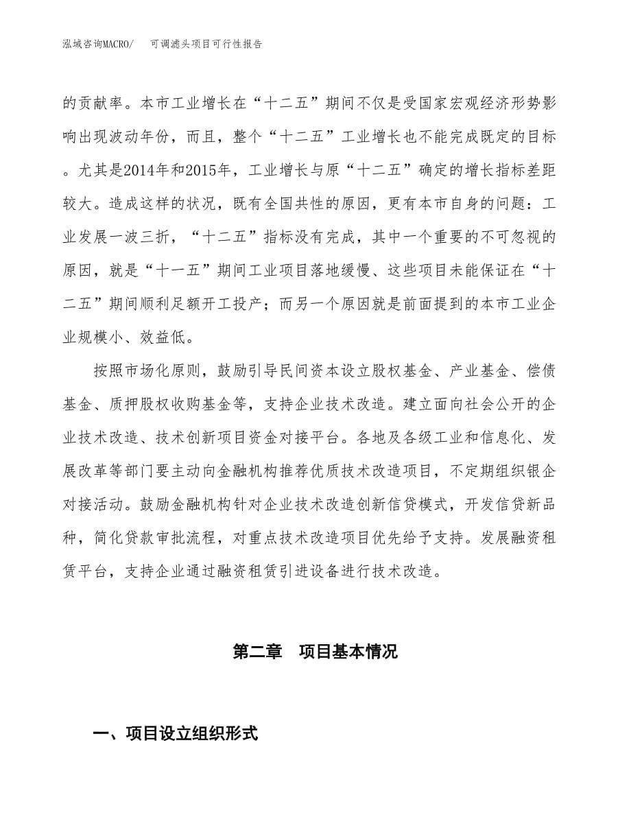 (立项备案申请样例)可调滤头项目可行性报告.docx_第5页