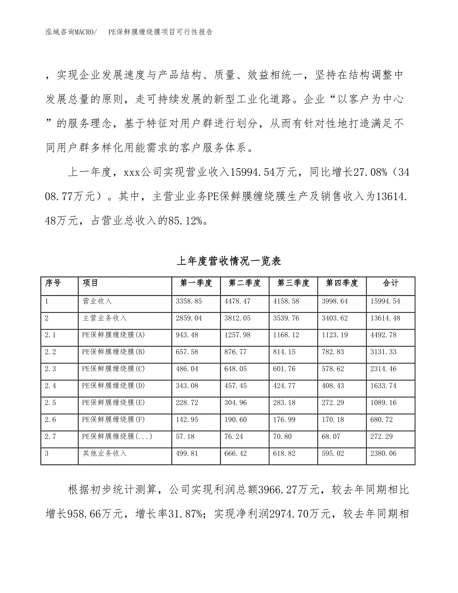 (立项备案申请样例)PE保鲜膜缠绕膜项目可行性报告.docx_第2页