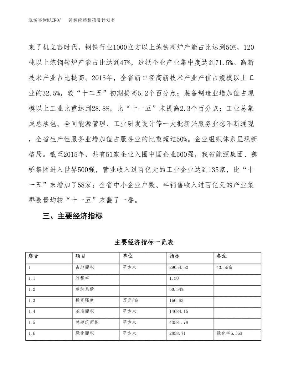 饲料级钙粉项目计划书(项目投资分析).docx_第5页