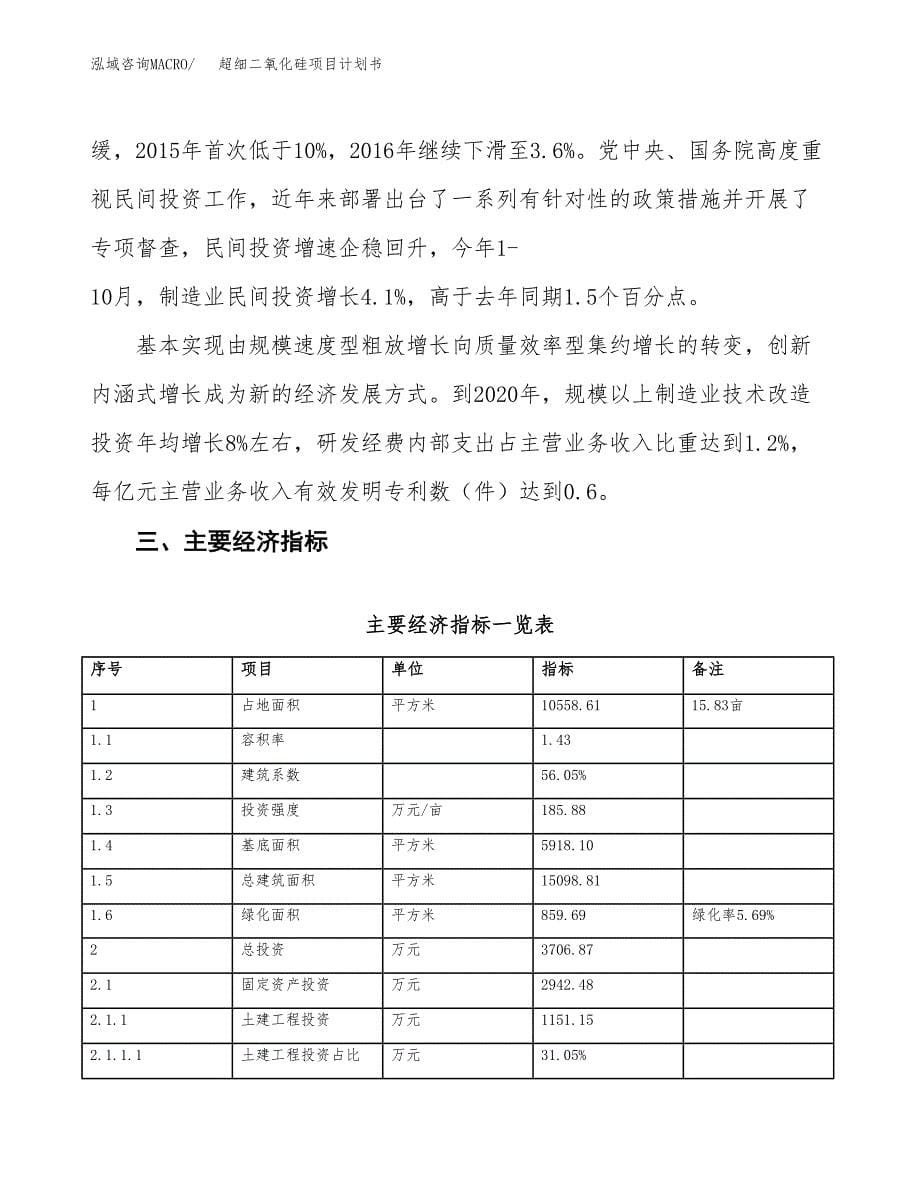 超细二氧化硅项目计划书(项目投资分析).docx_第5页