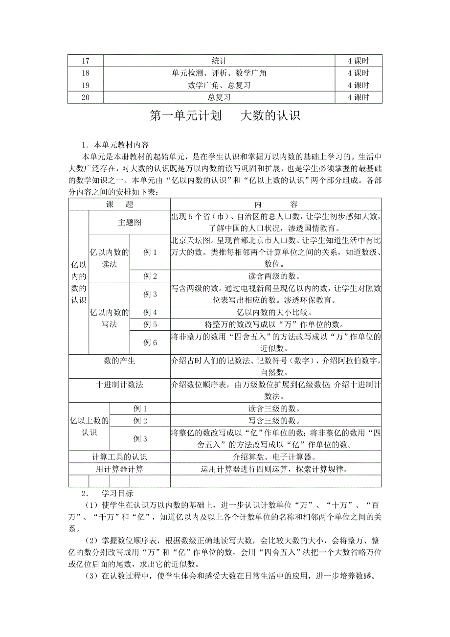 新人教版小学四年级上册数学导学案精品系列_第4页