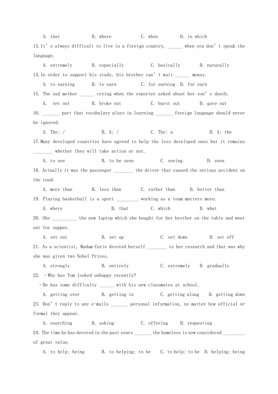 河南省2019_2020学年高一英语12月月考试题_第2页