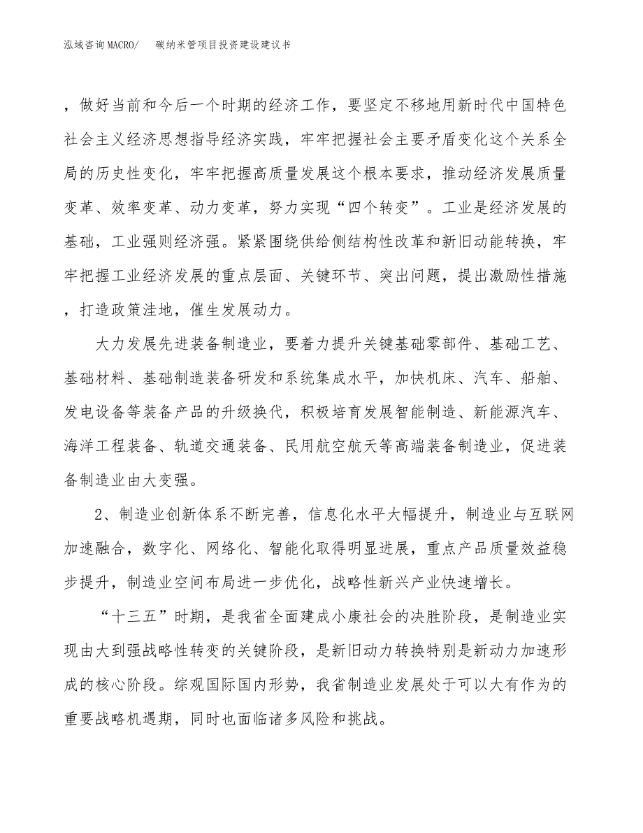 碳纳米管项目投资建设建议书_第4页