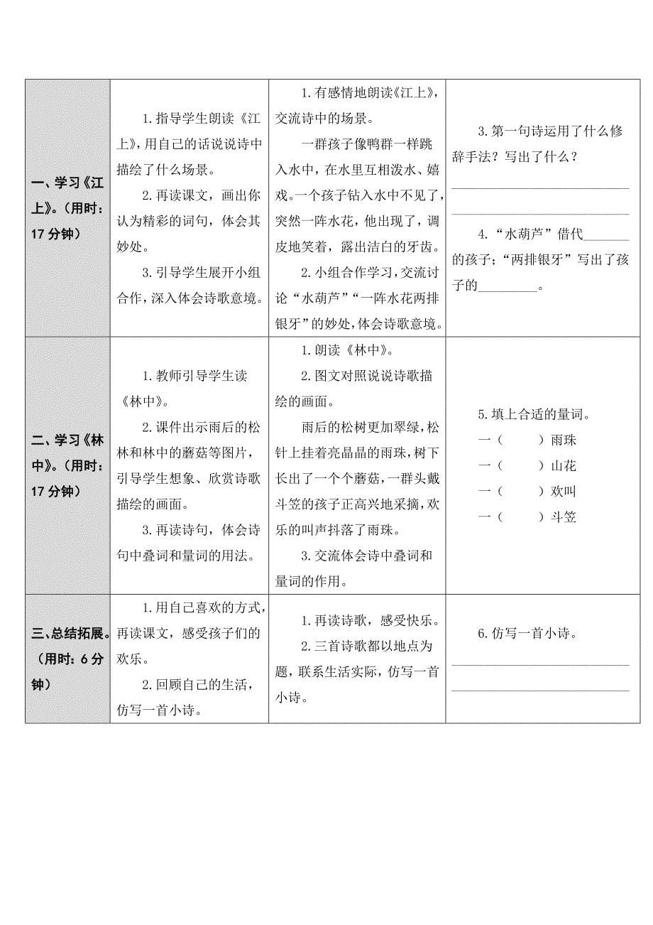 部编版人教三年级语文下册《18.童年的水墨画》教学设计同课异构精品3套_第5页