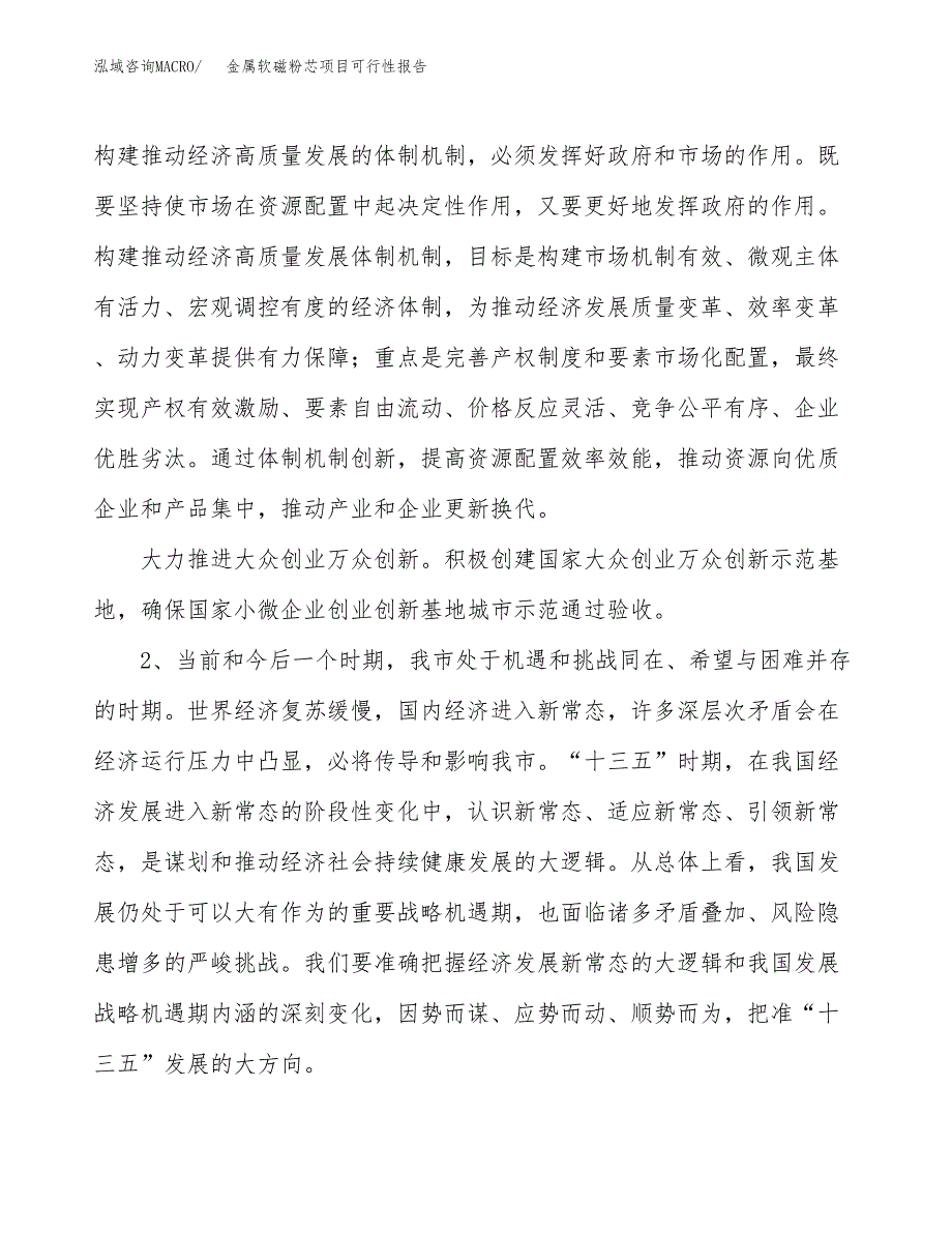 (立项备案申请样例)金属软磁粉芯项目可行性报告.docx_第4页