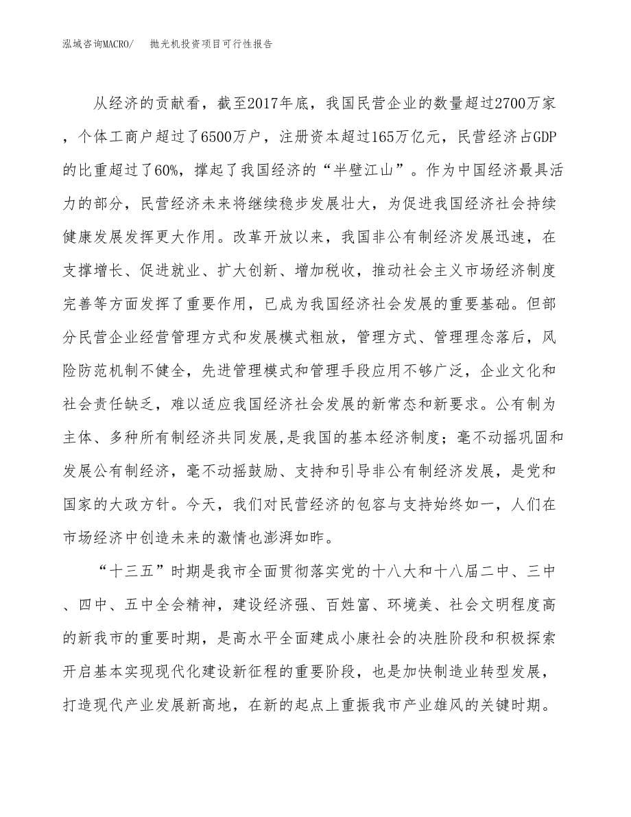 抛光机投资项目可行性报告(园区立项申请).docx_第5页