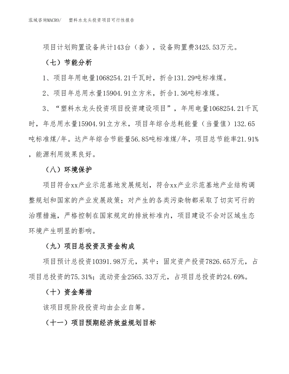 塑料水龙头投资项目可行性报告(园区立项申请).docx_第3页