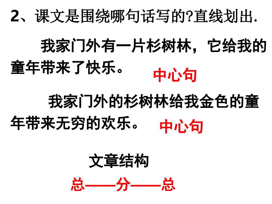 快乐的杉树林课件1,五年级语文,精品系列_第4页