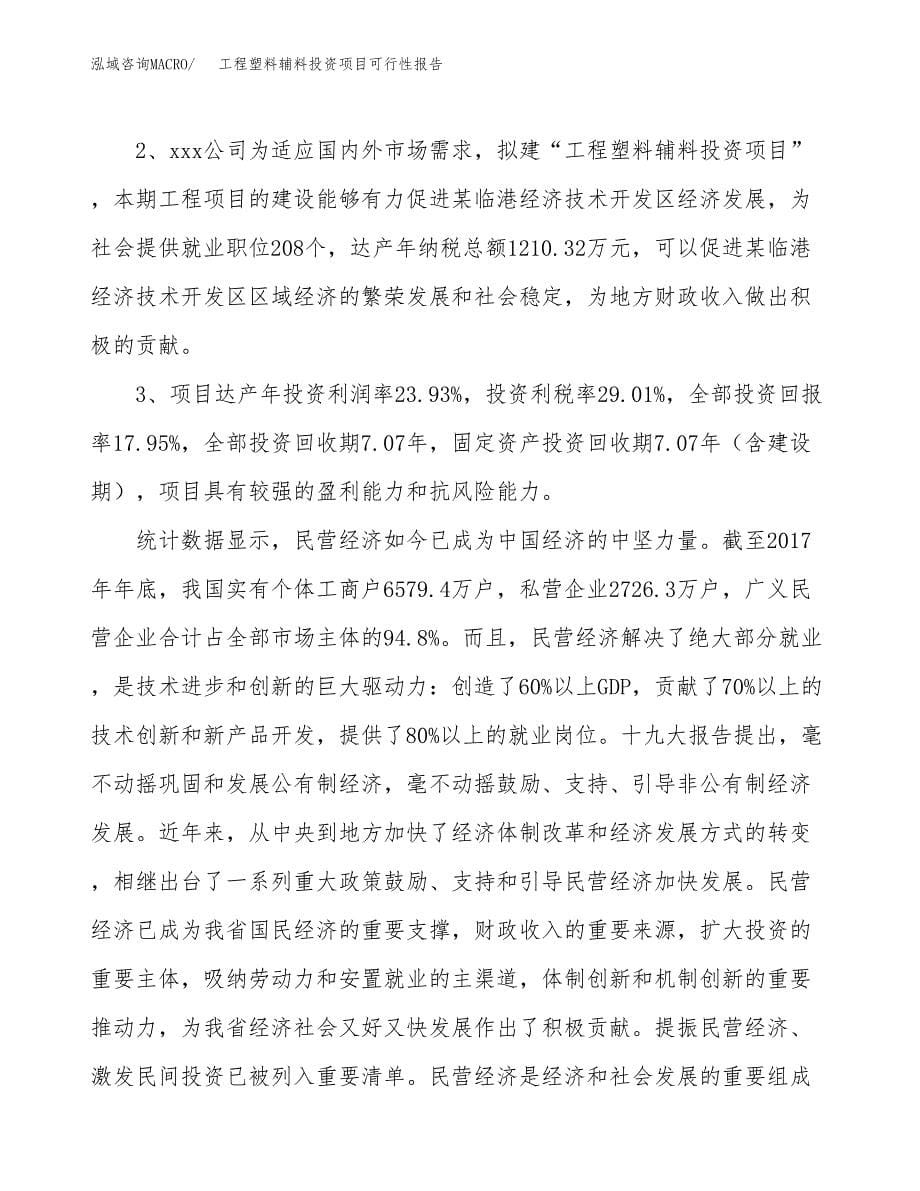 工程塑料辅料投资项目可行性报告(园区立项申请).docx_第5页