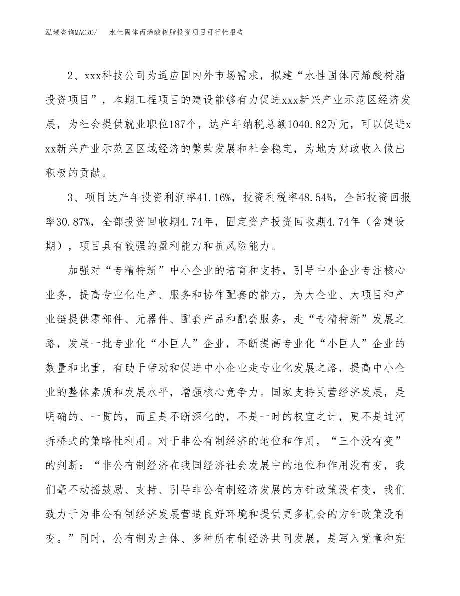 水性固体丙烯酸树脂投资项目可行性报告(园区立项申请).docx_第5页